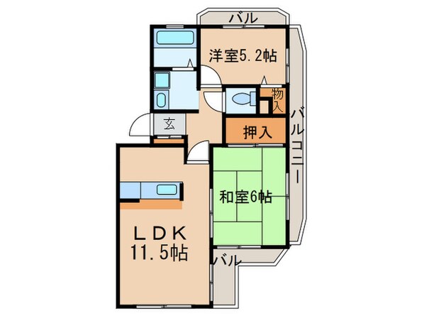 サンライズ本山の物件間取画像